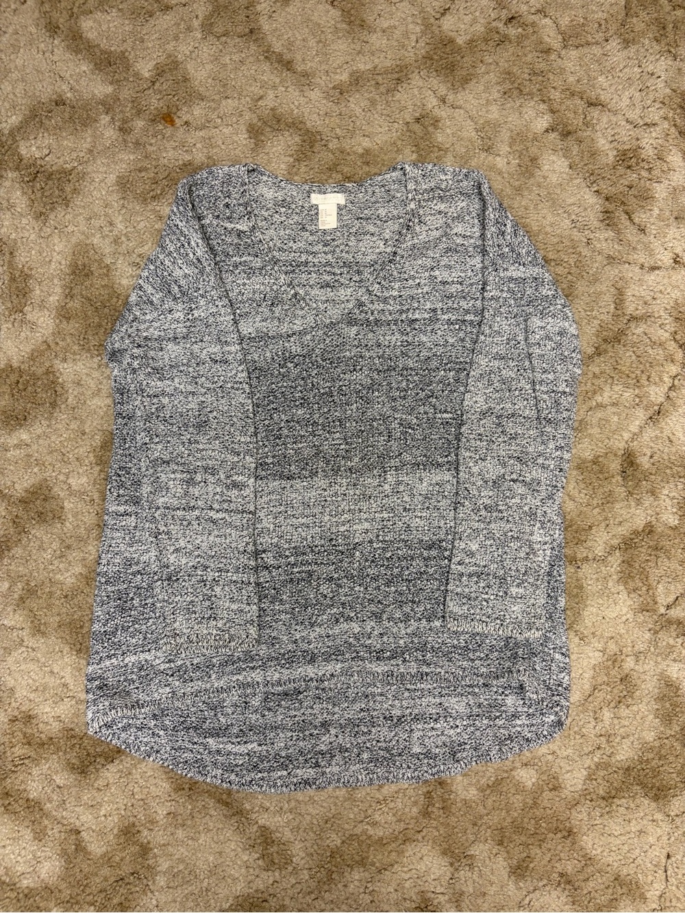 H&M Gray Marled Knit Tunic Sweater